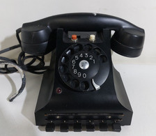 09843 Telefono Nero Bachelite Disco Vintage - Centralino Professionale FATME - Telefonía