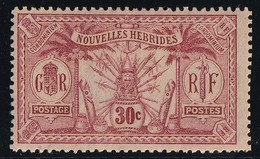 Nouvelles Hébrides N°42 - Variété Nuance Bistre - Neuf Sans Gomme - TB - Neufs