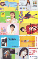 LOT 10 Telecartes Differentes Japon * FEMME Femmes (A-485) SEXY GIRL Girls Phonecards Japan * TELEFONKARTEN FRAUEN FRAU - Moda