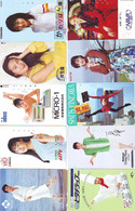 LOT 10 Telecartes Differentes Japon * FEMME Femmes (A-479) SEXY GIRL Girls Phonecards Japan * TELEFONKARTEN FRAUEN FRAU - Fashion