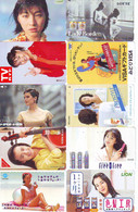 LOT 10 Telecartes Differentes Japon * FEMME Femmes (A-476) SEXY GIRL Girls Phonecards Japan * TELEFONKARTEN FRAUEN FRAU - Moda