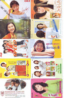 LOT 10 Telecartes Differentes Japon * FEMME Femmes (A-473) SEXY GIRL Girls Phonecards Japan * TELEFONKARTEN FRAUEN FRAU - Mode