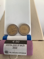 Magnifique Pièce Commémorative 2 Euro  Malte 2022  UNC  " Site Préhistorique De Hal Salfieni Hypogeum    " - Malta