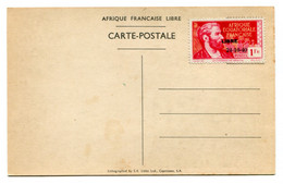 RC 24433 A.E.F. N° 140B SUR CP ARRIVÉE DU GÉNÉRAL DE GAULLE FRANCE LIBRE - Lettres & Documents