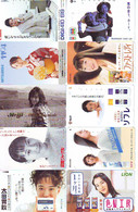 LOT 10 Telecartes Differentes Japon * FEMME Femmes (A-509) SEXY GIRL Girls Phonecards Japan * TELEFONKARTEN FRAUEN FRAU - Mode
