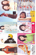 LOT 10 Telecartes Differentes Japon * FEMME Femmes (A-497) SEXY GIRL Girls Phonecards Japan * TELEFONKARTEN FRAUEN FRAU - Moda