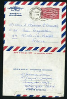 INDE AEROGRAMME AFFRANCHISSEMENT 65P 1967 - Poste Aérienne