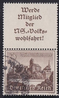 Deutsches Reich    .   Michel  S 257       .    O     .   Gestempelt - Se-Tenant