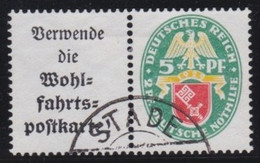 Deutsches Reich    .   Michel  W 34  (2 Scans)        .    O     .   Gestempelt - Se-Tenant