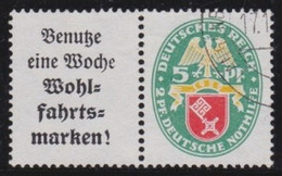 Deutsches Reich    .   Michel  W 35  (2 Scans)      .    O     .   Gestempelt - Se-Tenant