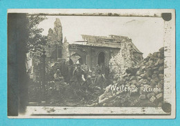 Delcampe - * Westende (Kust - Littoral) * (Carte Photo - Fotokaart) Kirche, Ruines, Soldat, Guerre, Militaires Allemands, Zeldzaam - Westende