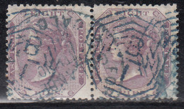 8p Pair, Col Mauve, Elephant Watermark ,1865 Eight Pies, British East India Used - 1858-79 Kolonie Van De Kroon