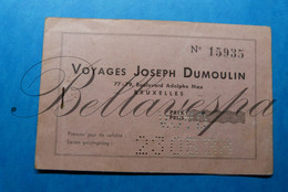 Voyages Joseph Dumoulin Blvd A. MAx Bruxelles   Hungarian  State Railway Chemin De Fer. - Ferrocarril