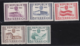Österreich   .    Y&T    .   845/849      .    *      .     Ungebraucht Mit Gummi Und Falz - Unused Stamps