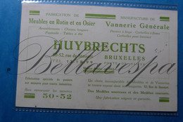 Carte Publicitaire Huybrechts Rue De  Stassart Bruxelles Meubles Etc.. - Werbung