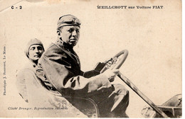 Grand Prix De L'ACF - Circuit De Sarthe 1906 - Pilote Aldo Weilschott Sur Voiture Fiat  -   CPA - Grand Prix / F1