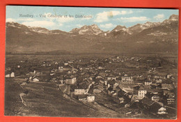 NAGR-08  Monthey Vue Générale Et Les Diablerets  Circ. 1928  Seal 1042 - Monthey