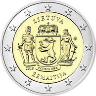 LITUANIA 2 EURO 2019 COMMEMORATIVO ZEMAJTIJA   FIOR DI CONIO     B.U. FROM ROLLS - Lituanie