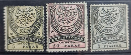 OTTOMAN EMPIRE 1880/81 - Canceled - Sc# 59, 61, 62 - Used Stamps