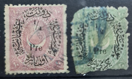 OTTOMAN EMPIRE 1876 - Canceled - Sc# 48, 49 - Used Stamps