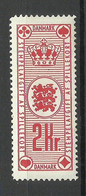 DENMARK Danmark Tax For Playing Cards Revenue Steuermarke Für Spielkarten MNH - Steuermarken