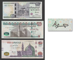 Egypt - 2022 - New Sign - 20, 100 & 200 EGP - Pick-74-76-77 - Sign - H. Abdullah - UNC - Egypte