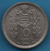 MONACO 10 FRANCS 1946 KM# 123 Louis II PRINCE DE MONACO - 1922-1949 Louis II