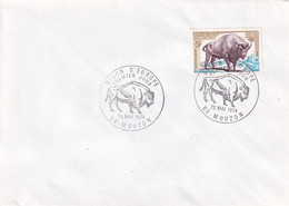 A21864 - Bison D'Europe Premier Jour Mouzon Cover Envelope Unused 1974 Stamp Republique Francaise Bison - Briefe U. Dokumente