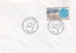 A21867 - 25 Anniversaire Du Conseil De L'Europe Strasbourg Cover Envelope Unused 1974 Stamp Republique Francaise - Briefe U. Dokumente