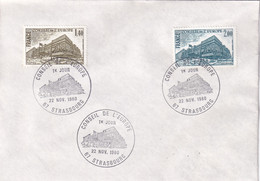 A21871 - Conseil De L'Europe Strasbourg Cover Envelope Unused 1980 Stamp France - Cartas & Documentos