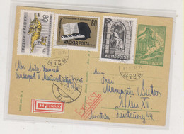 HUNGARY.1961 BUDAPEST Priority Postal Stationery To Austria - Briefe U. Dokumente