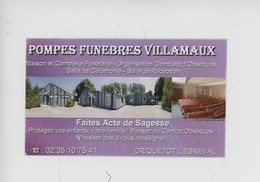 Criquetot L'esneval : Pompes Funèbres Villamaux (carte De Visite) Maison Complexe Funéraire Salle De Cérémonie Réception - Criquetot L'Esneval