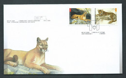 Canada # 2123a - Se-tenant Pair On FDC - Big Cats - 2001-2010