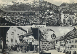Austria Postcard Feldkirch Voralberg Multi View Tower 1960 - Feldkirch