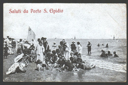 PORTO SANT'ELPIDIO - FERMO - 1918 - SALUTI - ANIMATISSIMA!!! - Fermo