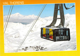 73 - Val Thorens - Le Plus Grand Téléphérique Du Monde - Dans Le Fond, Le Mont Blanc - Val Thorens