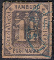 Hamburg STPA Auf 1 1/4 Shilling Dunkelgraupurpur - Hamburg Nr. 20 B - Hamburg