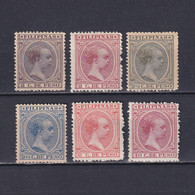 PHILIPPINES 1890, Sc# 140-165, Part Set, King Alfonso XIII, MH - Filipinas