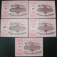 5x Österreich Austria Hargelsberg: 25 Bis 90 Heller 1920 - Auflage II / 1 - Austria