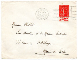 PARIS XV - R. De VAUGIRARD 1932 = SEMEUSE PUB BENJAMIN + FLAMME  FLIER ' SAUVEZ LES ELITES AIDEZ LA CITE UNIVERSITAIRE ' - Storia Postale