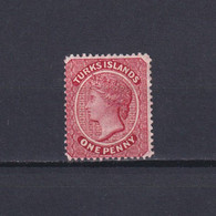 TURKS ISLANDS 1889, SG #63, Wmk Crown CA, Perf 14, Queen Victoria, MH - Turks And Caicos