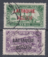 Lattaquié N° 4 + 6 O Timbres De Syrie Surchargés, Partie De Série : Les 2 Valeurs Oblitérées, TB - Oblitérés