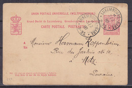 Luxembourg - Carte Postale De 1887 - Entier Postal - Oblit Luxembourg - Exp Vers Metz - - 1882 Alegorias