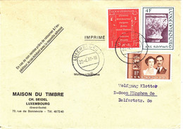 Luxembourg - Lettre De 1977 - Oblit Luxembourg - Art Roman - - Storia Postale