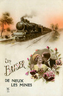 Noeux Les Mines * Neux Les Mines * Souvenir Et Un Baiser De La Commune * Train Ligne Chemin De Fer - Noeux Les Mines