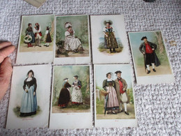 Lot7 Cartes Cantons Costumes Suisse Folklore Habit Folklorique Luzern Schwyz Schaffhausen St Gallen Valais Berne Zürich - St. Anton