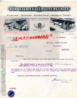 22- DINAN- 35- RENNES- LETTRE BONNETERIE DE L' OUEST REUNIES- JERSEY FILATURE-HANIN THUILLIER JOINVILLE -1925 - Kleding & Textiel