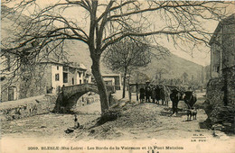 Blesle * Les Bords De La Voireuze Et Le Pont Matalou * Attelage Boeufs Villageois Lavoir Laveuse - Blesle