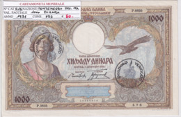 MONTENEGRO OCCUPAZIONE ITALIANA 1000 DINARA 1931 R15 - [ 4] Voorlopige Uitgaven