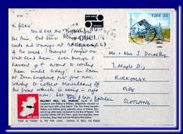 1983 Ireland Eire Postcard Killiney Hill Posted Dun Laoghaire To Scotland 2scans - Covers & Documents